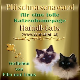 Plüschnasenaward von Filia und Linus