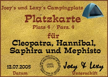 Unsere Platzkarte