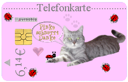 Telefonkarte von Pinky
